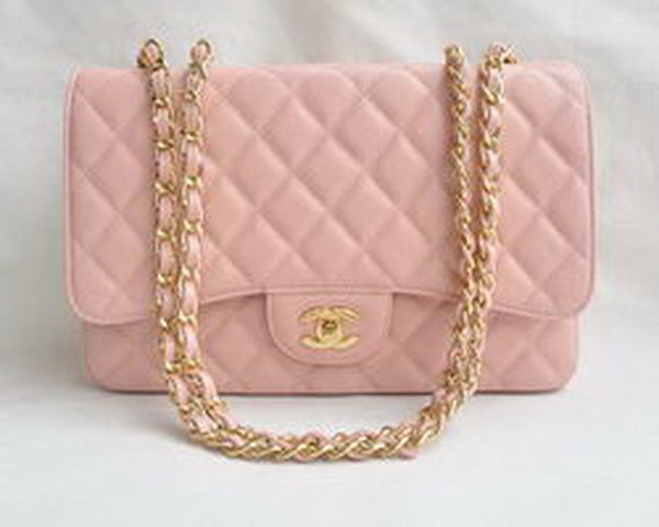 7A Replica Chanel Jumbo A28600 Pink Caviar with Golden Hardware Flap Bags